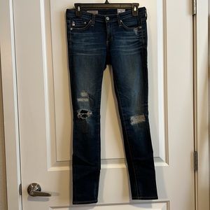 AG the legging ankle super skinny distressed jean
